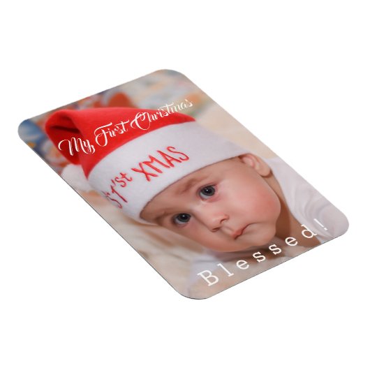 Magnet Flexible Bébé mignon Mon premier Noël Noël Noël Noël Fête d (Côté Droit)