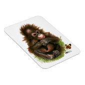 Magnet Flexible Bébé orang-outan et papillon (Côté Droit)