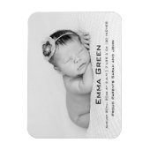 Magnet Flexible Bébé Photo Script Birth Name Aimant personnel (Vertical)
