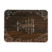 Magnet Flexible Bébé Respiration Barne Bois Enregistrer la date (Horizontal)