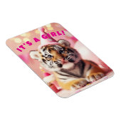 Magnet Flexible Bébé Tigre Bébé Mignon Révélation Fille Rose (Côté Droit)