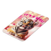 Magnet Flexible Bébé Tigre Mignon Bébé Révélation Fille Rose (Côté Gauche)