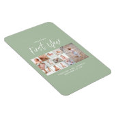 Magnet Flexible Bébés first year photo collage script green (Côté Droit)