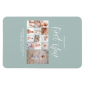 Magnet Flexible Bébés première année photo collage script bleu (Horizontal)