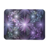 Magnet Flexible Bed of Flowers Trendy Shiny Abstract Fractal Art (Horizontal)
