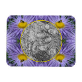 Magnet Flexible Bee On Purple Flowers Nature Frame Ajouter Votre P (Horizontal)