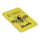 Magnet Flexible BEE Yellow Polkadot design tendance nommé (Côté Droit)