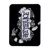 Magnet Flexible Beetlejus | Vapeur de sable enroulé sur le logo Be (Vertical)