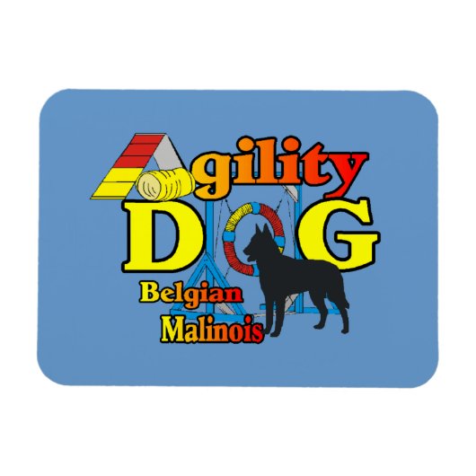 Magnet Flexible Belgique Malinois Agilité (Horizontal)