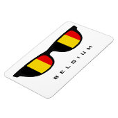 Magnet Flexible Belgique Shades texte et aimant couleur personnali (Côté Gauche)