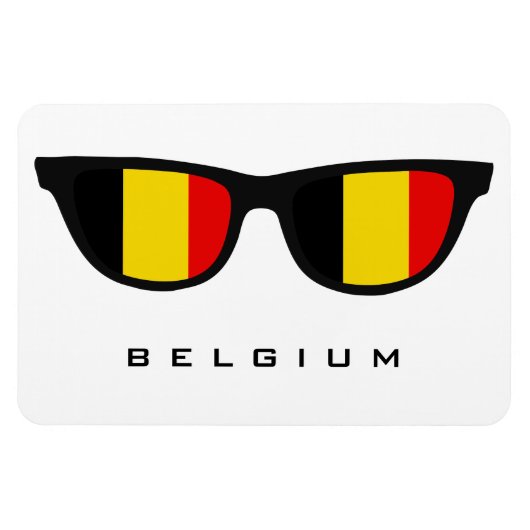 Magnet Flexible Belgique Shades texte et aimant couleur personnali (Horizontal)