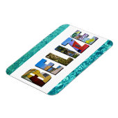 Magnet Flexible Belize Tropical Beach Blue Ocean Travel Photo (Côté Gauche)