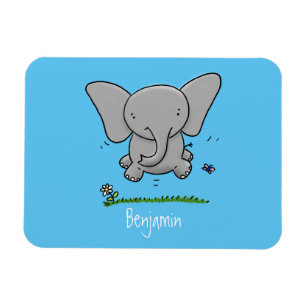 Magnet Flexible Belle adorable dessin d'éléphant bébé