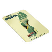 Magnet Flexible Belle affiche de voyage suédoise (Côté Droit)