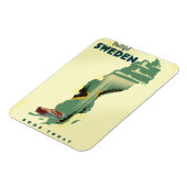 Magnet Flexible Belle affiche de voyage suédoise (Côté Gauche)