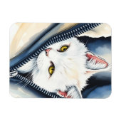 Magnet Flexible Belle collection de chats d'aquarelle moderne mign (Horizontal)