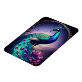 Magnet Flexible Belle couleur Peacock Paon Bird faune (Côté Gauche)