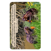 Magnet Flexible Belle Écriture de castor 2Thessaloniciens 3:10 (Vertical)