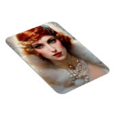 Magnet Flexible Belle femme en blanc (Côté Droit)