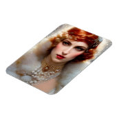 Magnet Flexible Belle femme en blanc (Côté Gauche)