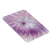 Magnet Flexible Belle Fleur Rose Moderne Art Fractal Abstrait (Côté Droit)
