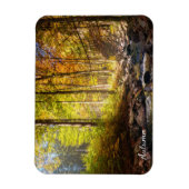 Magnet Flexible Belle Forêt d'automne avec rivière (Vertical)
