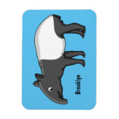 Magnet Flexible Belle illustration de tapir de dessin animé (Vertical)
