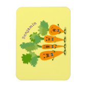 Magnet Flexible Belle illustration du quatuor de carottes à carott (Vertical)