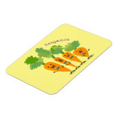 Magnet Flexible Belle illustration du quatuor de carottes à carott (Côté Gauche)