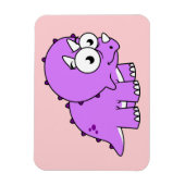 Magnet Flexible Belle Illustration D'Un Tricératops. (Vertical)