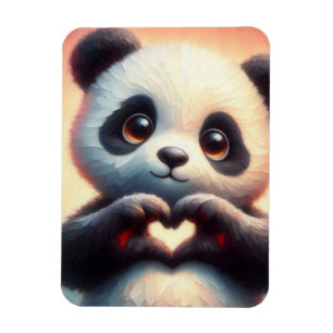 Magnet Flexible Belle Love Heart Panda