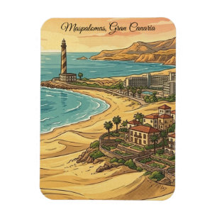 Magnet Flexible Belle Maspalomas Gran Canaria Paysage de Dunes