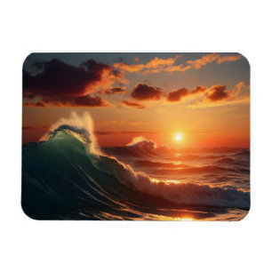 Magnet Flexible Belle mer au coucher du soleil