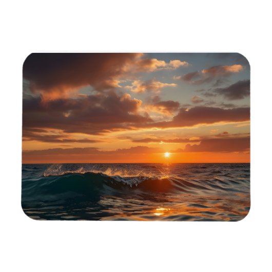 Magnet Flexible Belle mer au coucher du soleil (Horizontal)
