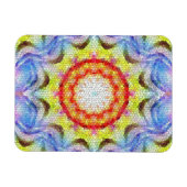 Magnet Flexible Belle mosaïque brillante Carreaux soleil Fleur (Horizontal)