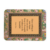 Magnet Flexible Belle ou utile, citations de William Morris, (Horizontal)