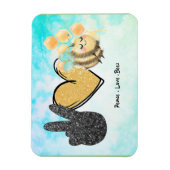 Magnet Flexible Belle Paix Aimer Les Abeilles (Vertical)