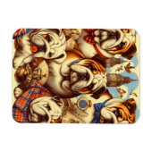 Magnet Flexible Belle peinture anglaise de Bulldog (Horizontal)