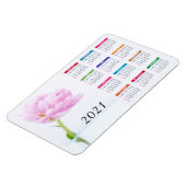 Magnet Flexible Belle Peony Rose | Calendrier floral 2021 (Côté Gauche)