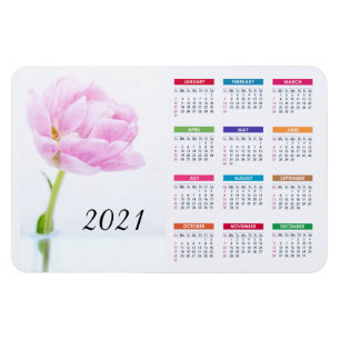 Magnet Flexible Belle Peony Rose   Calendrier floral 2021