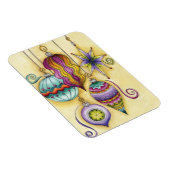 Magnet Flexible Belle Verre Colorée Ornements de Noël (Côté Droit)