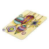 Magnet Flexible Belle Verre Colorée Ornements de Noël (Côté Gauche)
