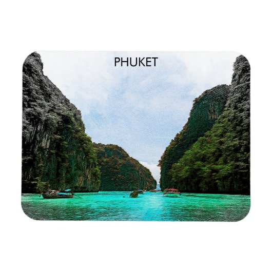 Magnet Flexible Belle vue aérienne de Phuket Thaïlande (Horizontal)