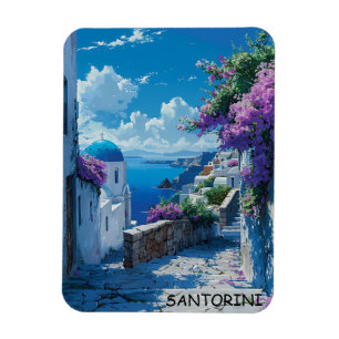 Magnet Flexible Belle vue mer de Santorin Grèce