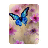 Magnet Flexible Belles fleurs et papillon (Vertical)