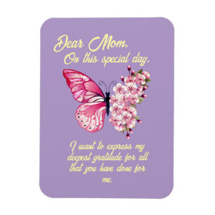 Magnet Flexible Belles papillons Fête des mères personnalisées