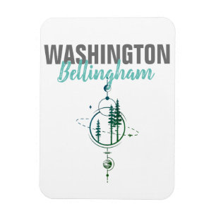 Magnet Flexible Bellingham Washington Arbres géométriques