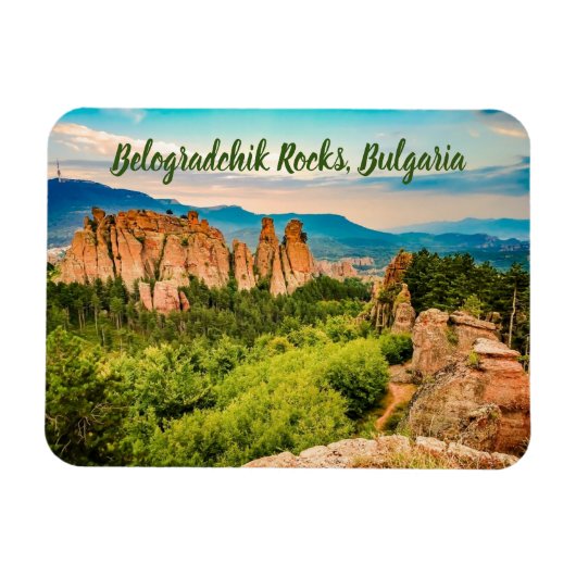 Magnet Flexible Belogradchik Rocks Bulgarie stylized (Horizontal)