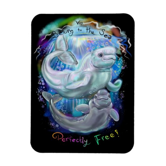 Magnet Flexible Beluga Whales (Vertical)