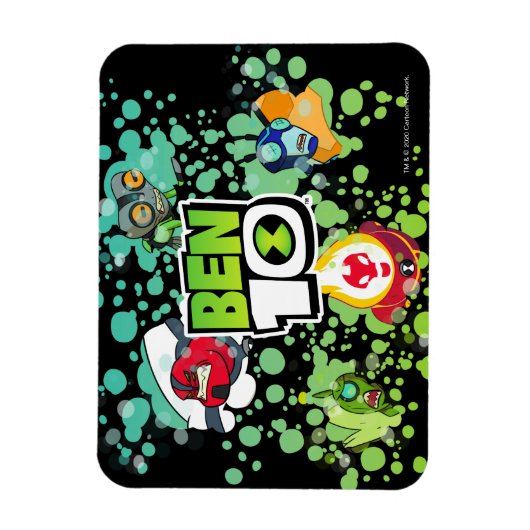 Magnet Flexible Ben 10 Alien Forms Bubble Graphic (Vertical)